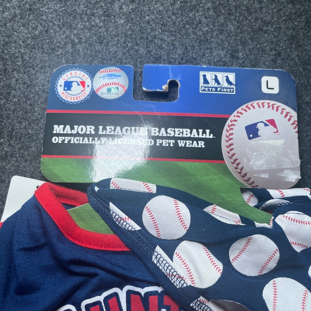 Pets First MLB Atlanta Braves Pet Tank & Bandana Set Large Blue New Baseball - Picture 4 of 6